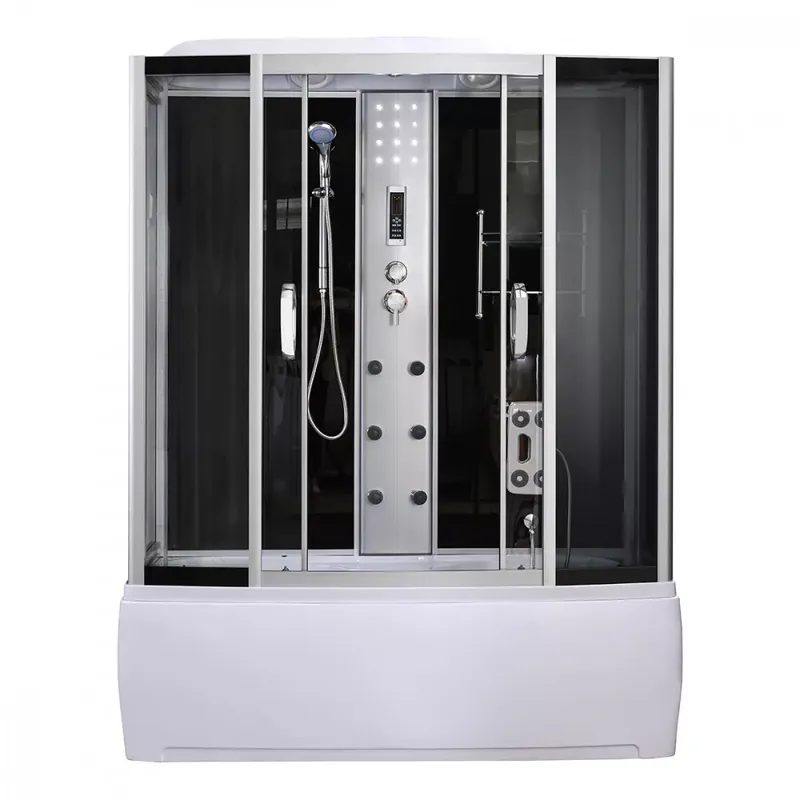 Ajánlat | Emilia 85x170 cm hidromasszázs kádkabin elektronikával Black