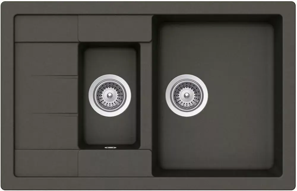 SCHOCK MANHATTAN CRISTALITE D-150S egymedencés csepptálcás gyümölcsmosós prémium mosogató - Asphalt | Vedd meg online