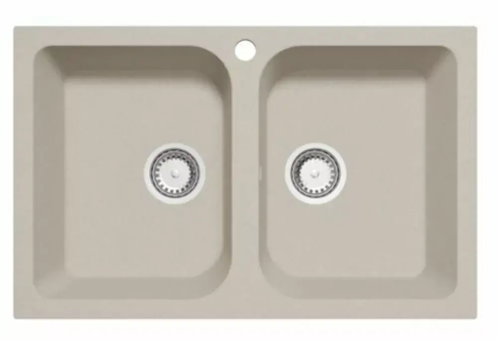 GranMaster CELINE 2B 760X480 gránit mosogató - light beige | Biztonságos vásárlás