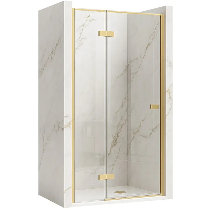 Olcsóbb - Zuhanyajtó Rea Atlas 80 Brush Gold