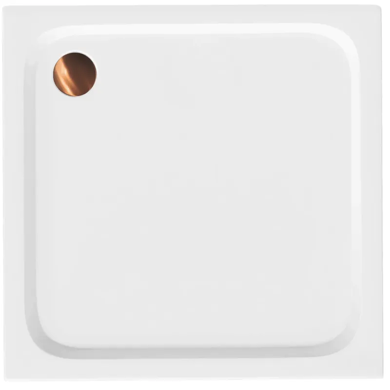 Zuhanytálca Rea Belmond White 90x90 Brush Copper - Kihagyhatatlan ajánlat