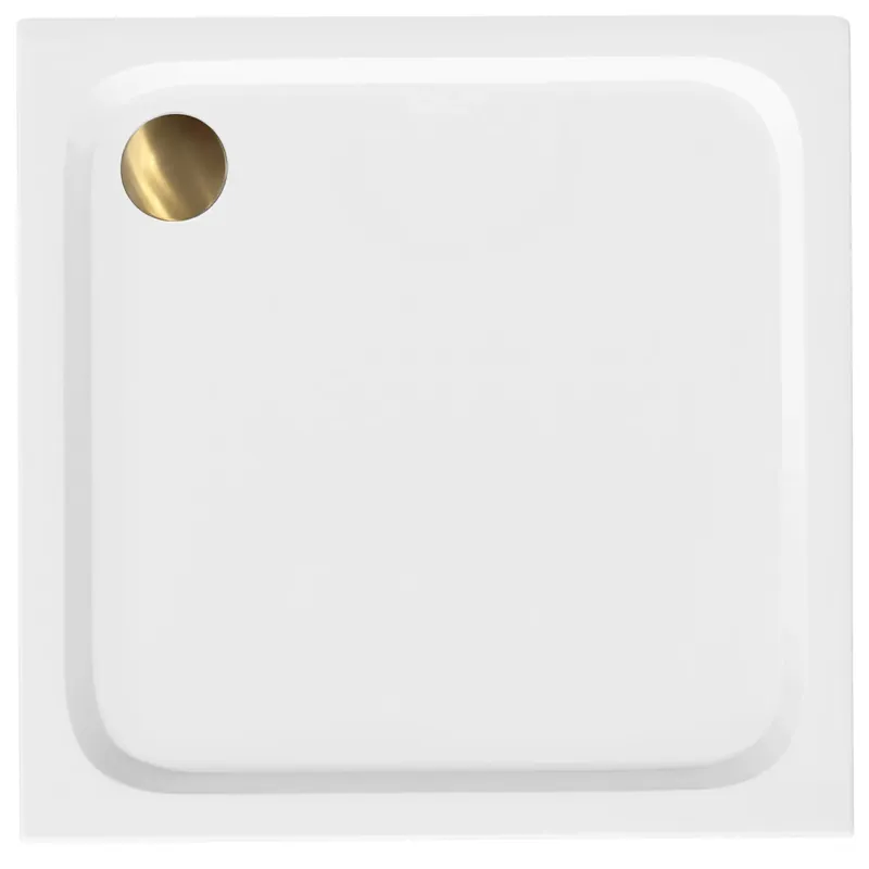 Zuhanytálca Rea Belmond White 80x80 Brush Gold - Népszerű