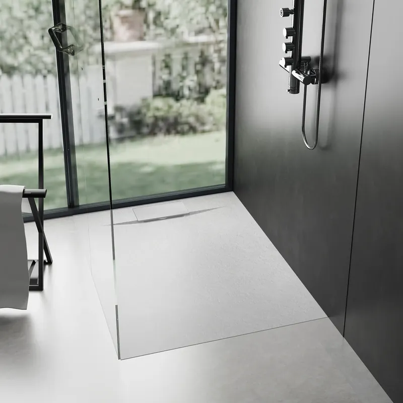 Olcsó | Zuhanytálca Bazalt White 90x90