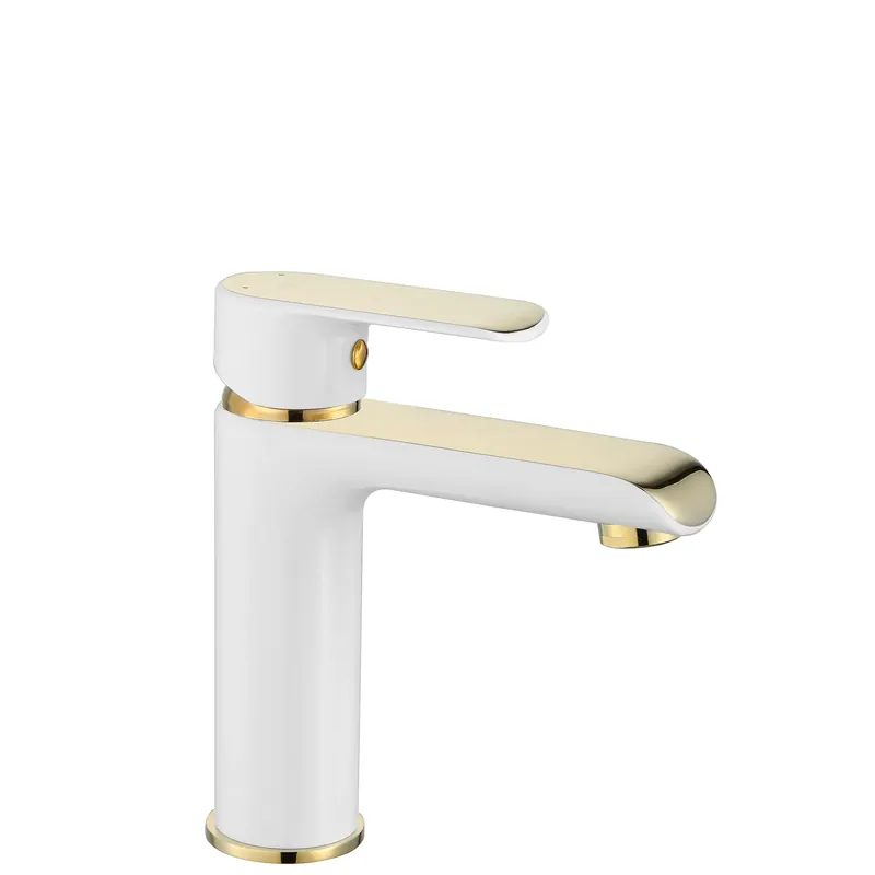 Fürdőszobai csaptelep REA Bloom White Gold Low - Gyors szállítás