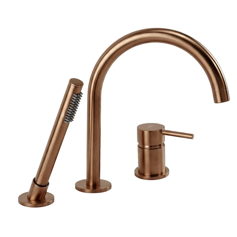 3 Lyukú Kád Csaptelep Rea Lungo Brush Copper - Végkiárusítás