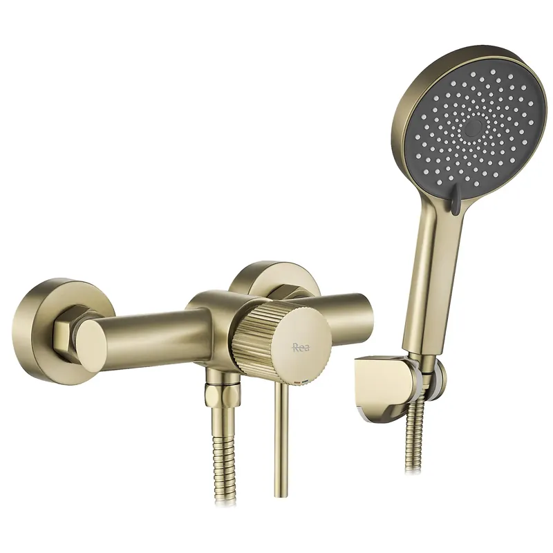 Szezonális akció - Zuhanycsaptelep Lungo Stripe BRUSH GOLD