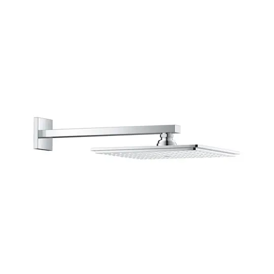 Grohe Rainshower Allure 230 zuhanyfej, 286mm-e zuhanykarral, Eco-joy 9l/min funkcióval króm, szögletes - Csak ma