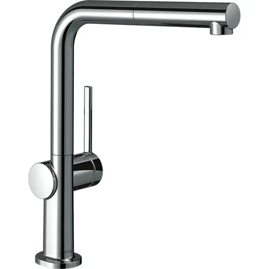 Kihagyhatatlan ajánlat - Hansgrohe Talis M54 konyhai csaptelep kihúzható zuhanyfejjel, 270 1jet, L-kifolyóval, króm