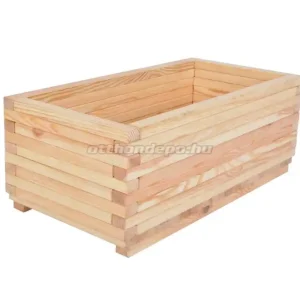 Rojaplast, téglalap alakú, virágláda, fenyőfából, 80 cm, natúr - Ne maradj le
