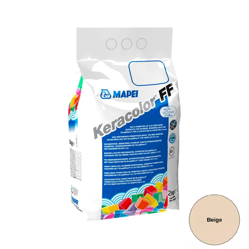 Vedd meg online | Fugázó, Mapei, Keracolor FF Flex Nr.132 Beige, 2 kg (6 mm-ig)